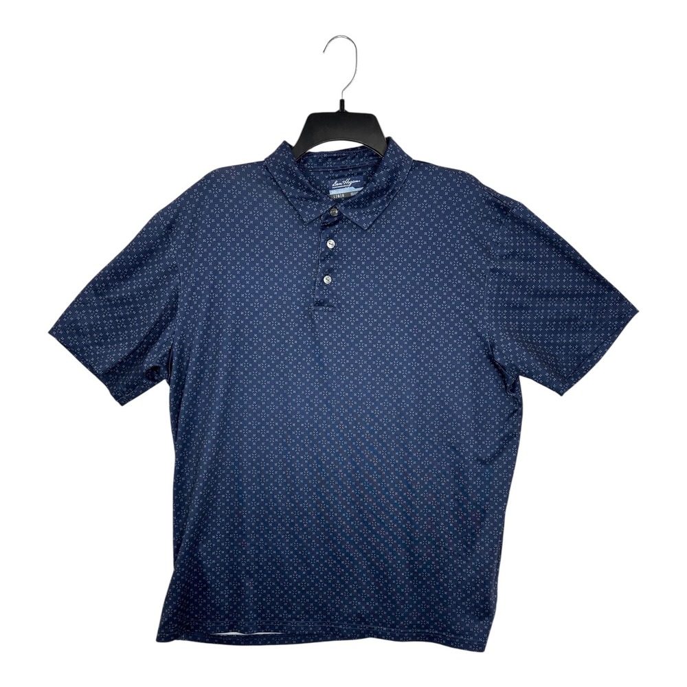 Ben Hogan Performance Polo Shirt‎ Golf Athletic Blue Pattern Large